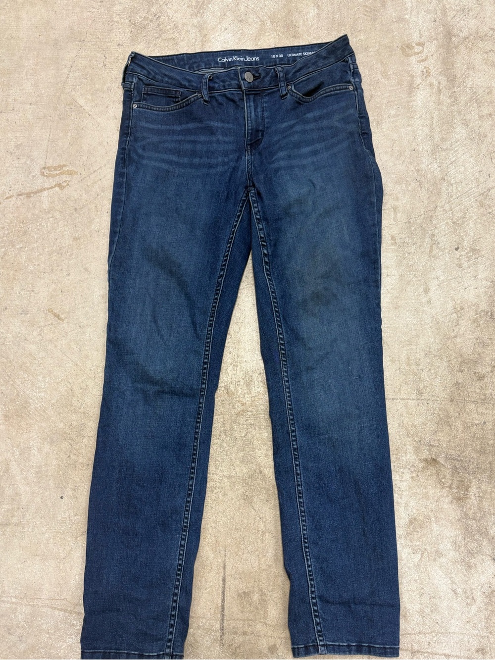Calvin Klein Jeans Ultimate Skinny Boys Blue Denim Jeans 10x30 Slim Fit